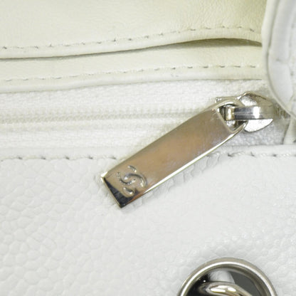 Chanel Washed Caviar Maxi Flap White 9 of 10