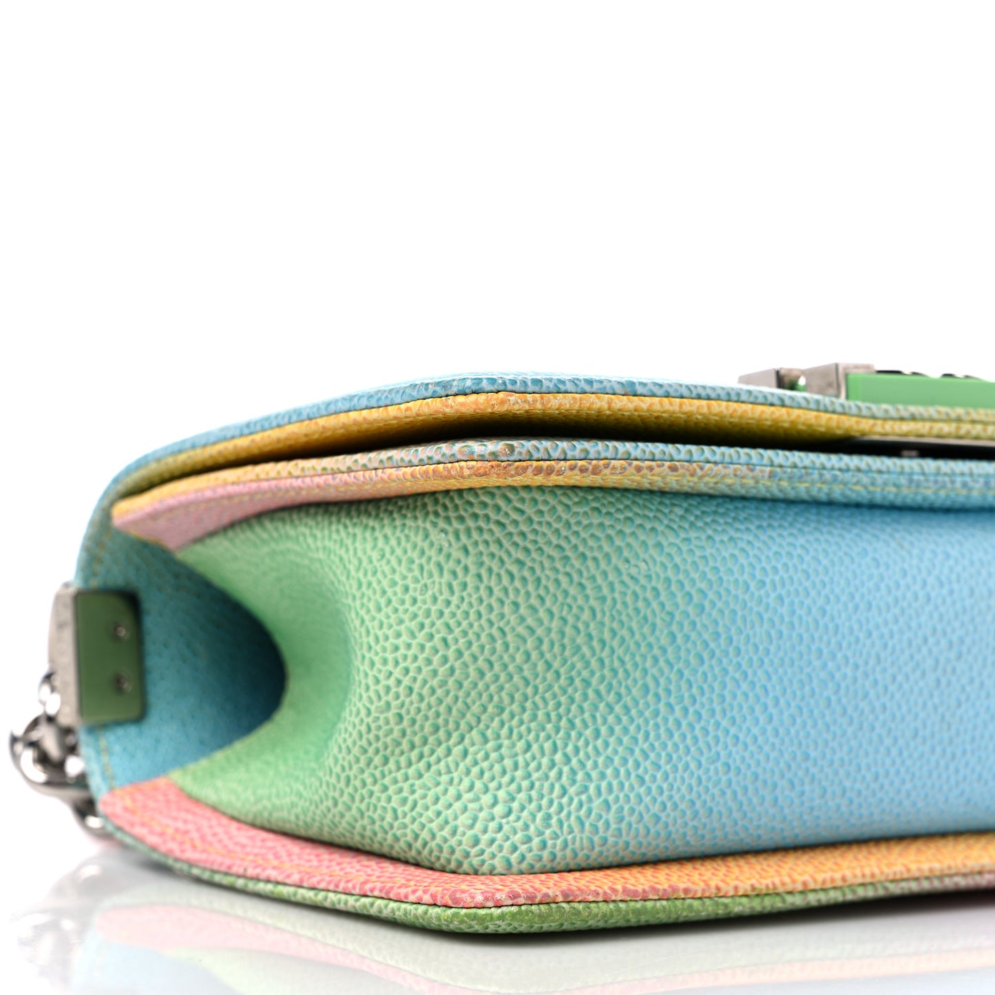 Caviar Quilted Small Cuba Rainbow Boy Flap Multicolor