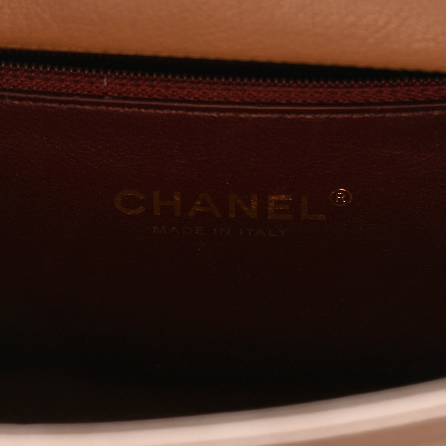 Chanel Shiny Goatskin Diagonal Quilted Shoulder Bag Beige 6 of 14