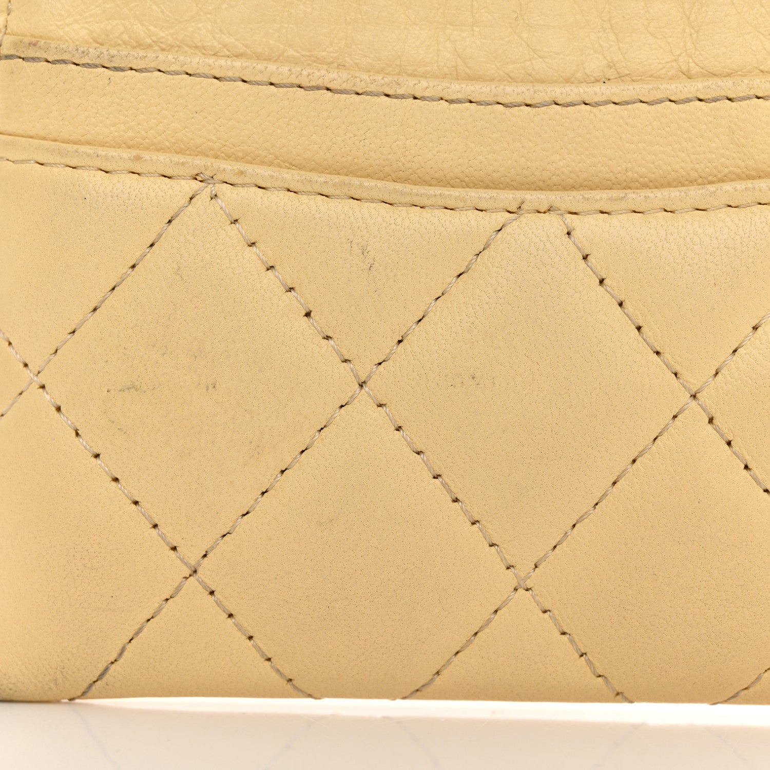Chanel Lambskin Quilted Card Holder Yellow 9 of 14