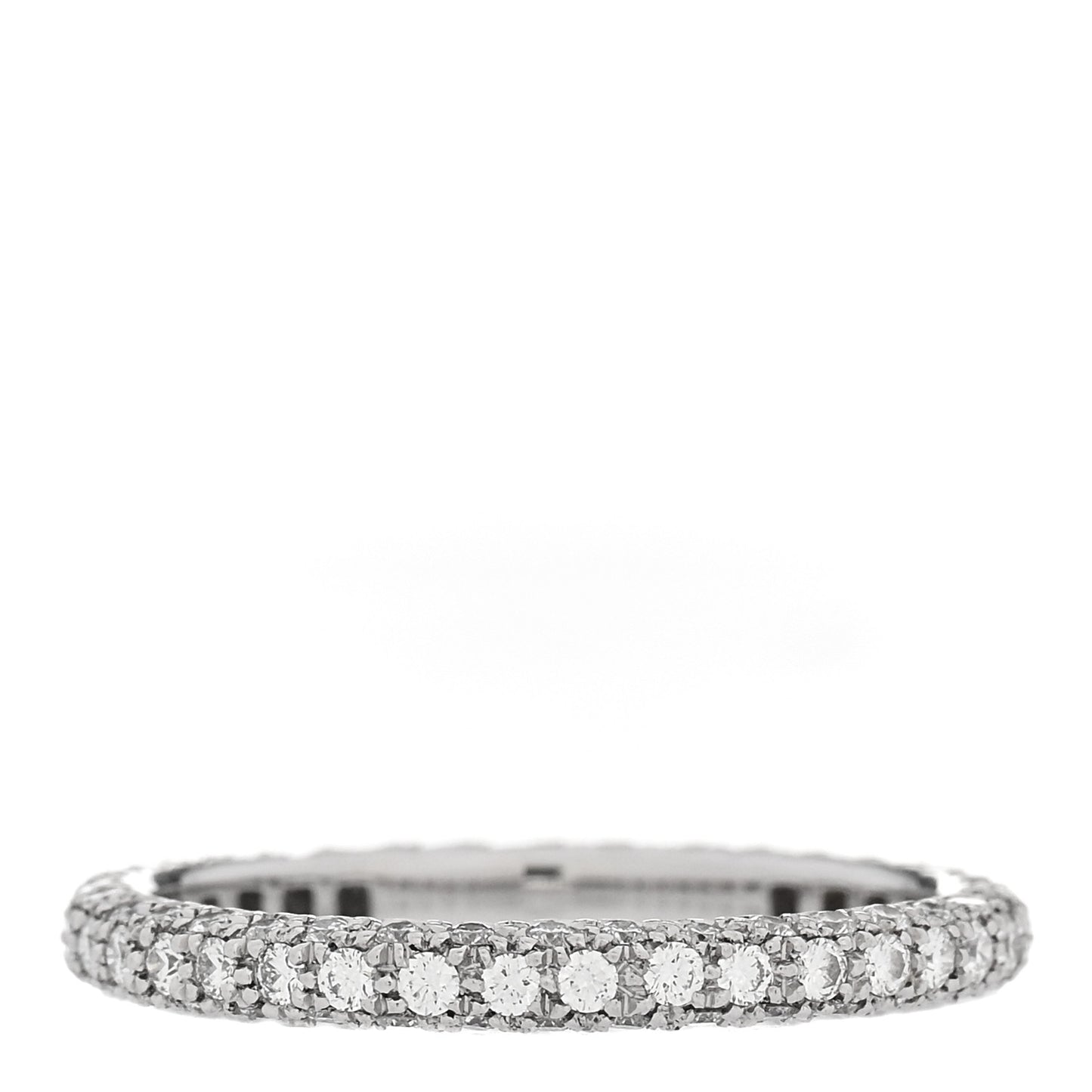 Platinum Diamond Etoile Eternity Pave Band Ring 50 5.5