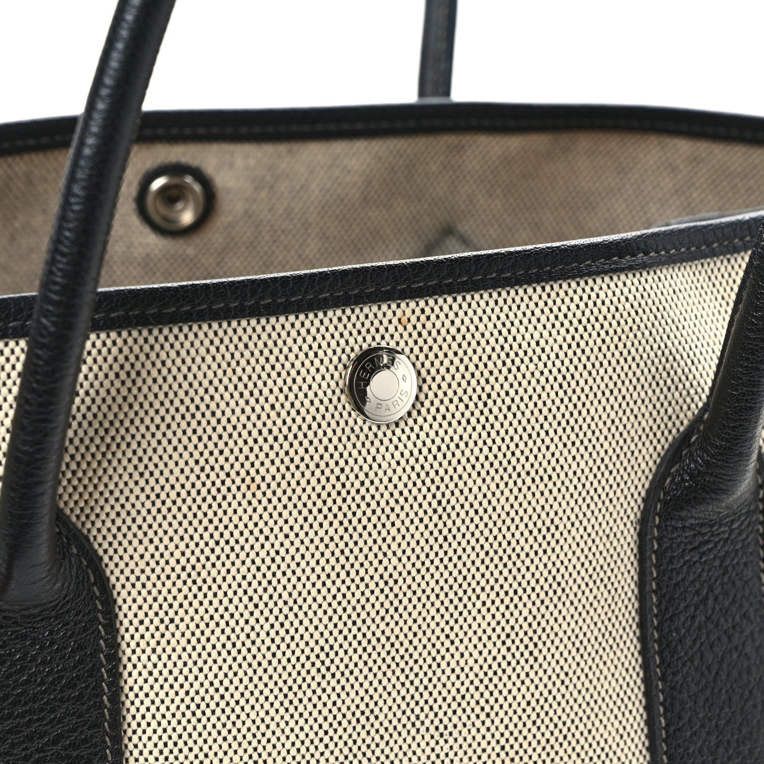 Hermes Toile Buffle Skipper Garden Party 36 MM Tote Black 6 of 9
