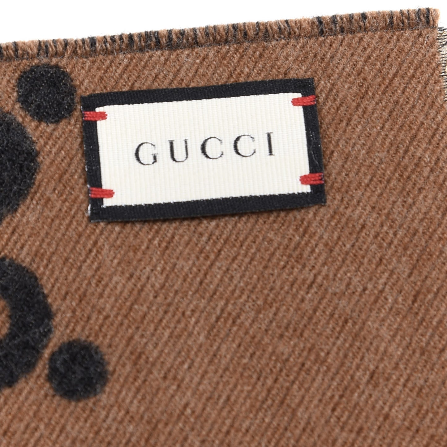 Wool Silk GG Monogram Fly Constellation Scarf Brown Black