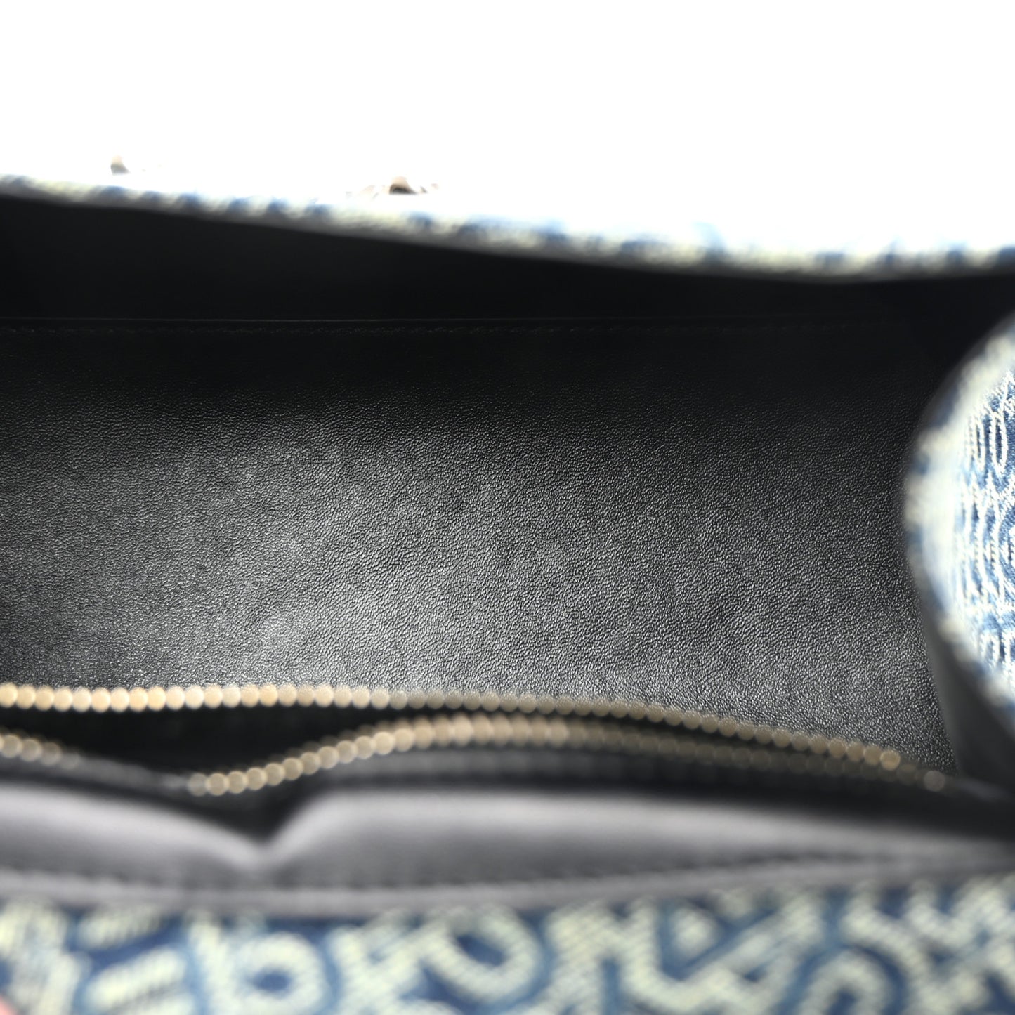 Sun Faded Denim Monogram The St Marc Mini Top Handle Bag Blue