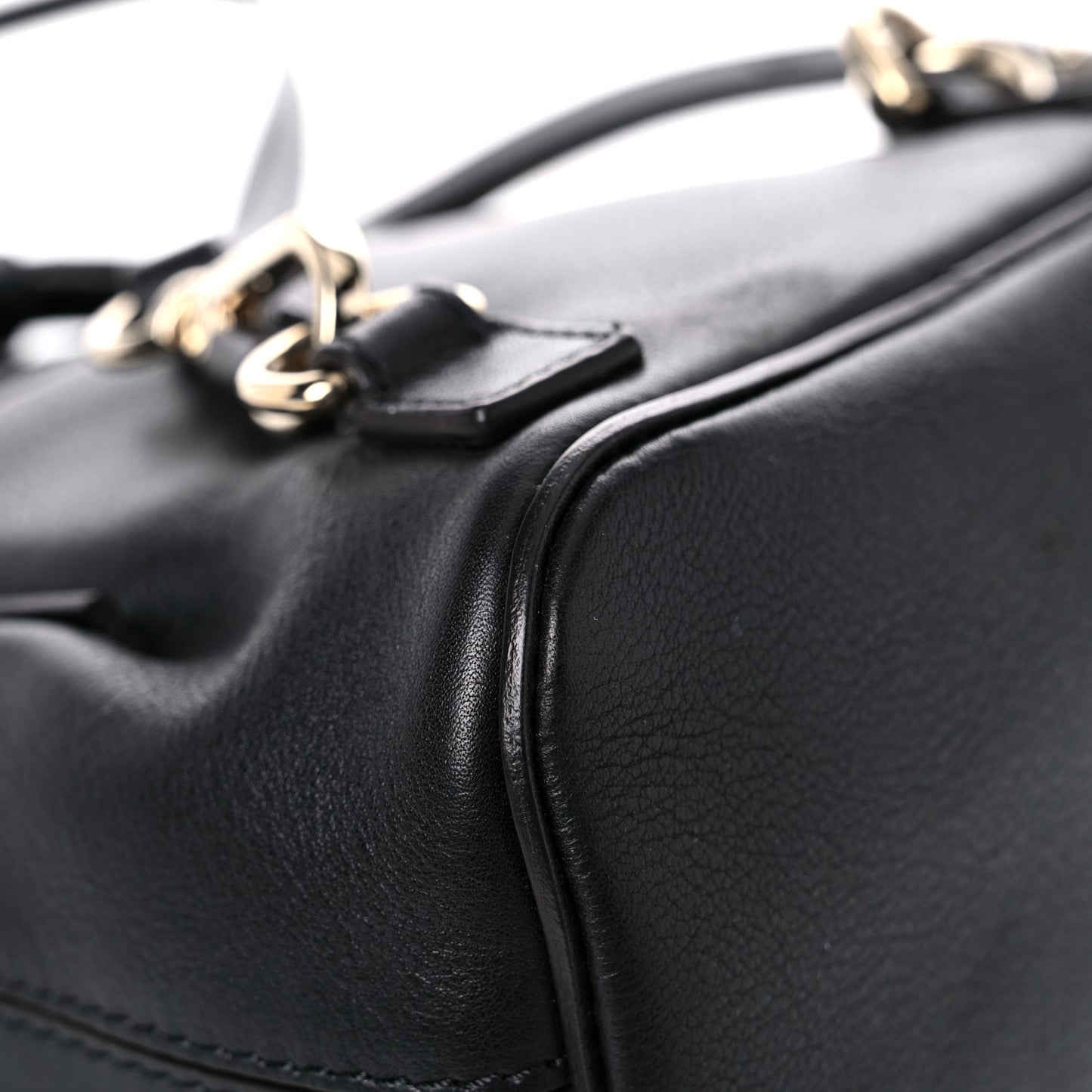 Suede Calfskin Mini Faye Backpack Black