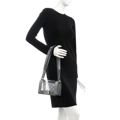 Chanel Metallic Lambskin PVC Quilted Small Boy Flap Silver 3 of 8