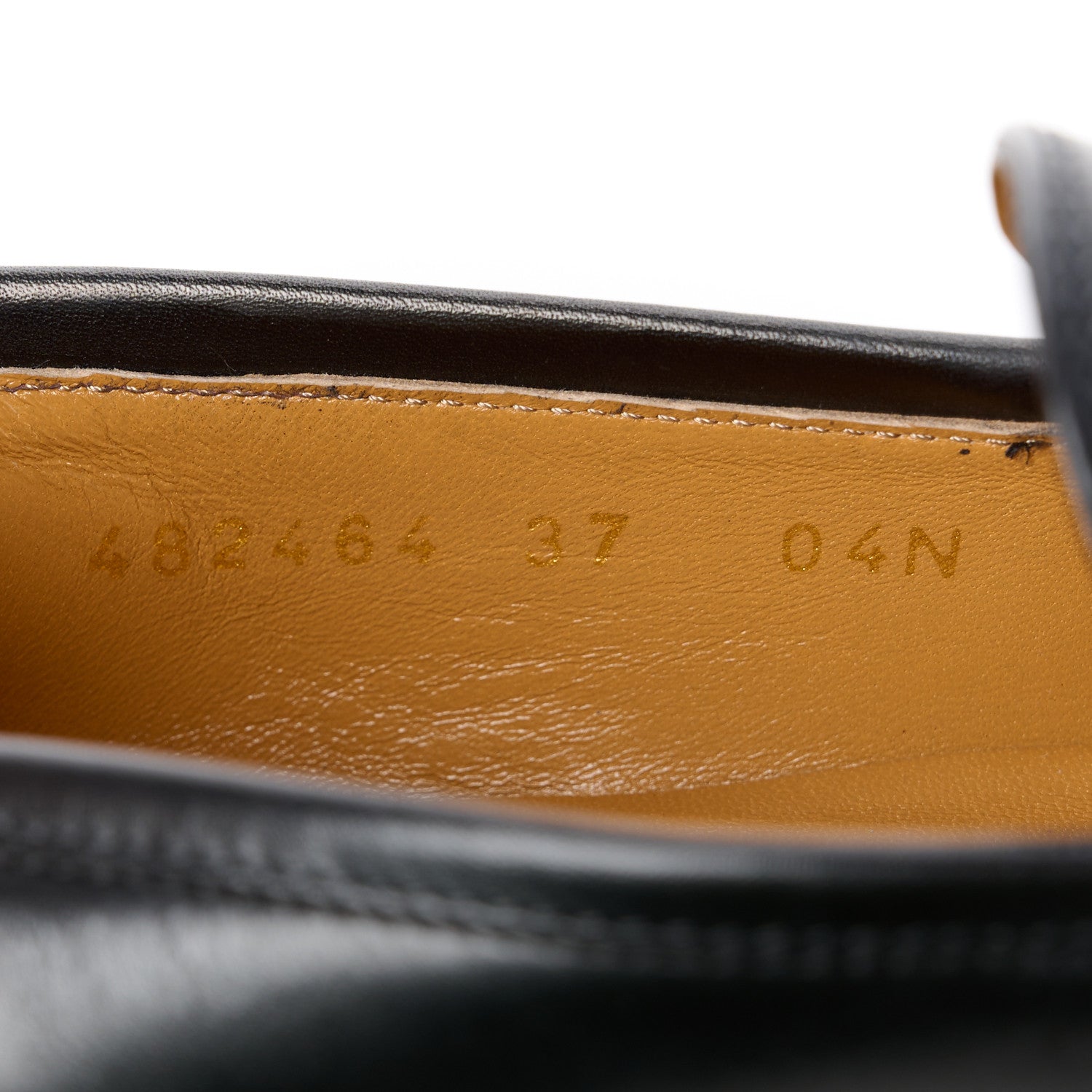Gucci Calfskin Womens Jordaan Loafers 37 Black 8 of 9