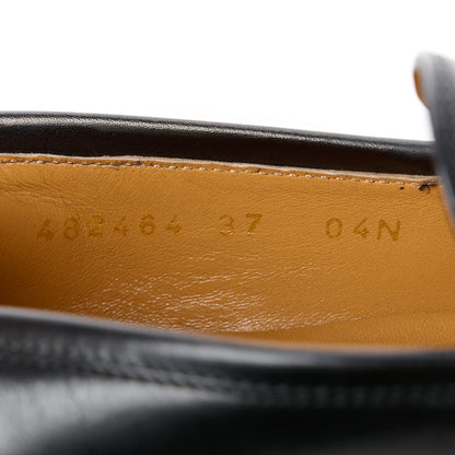 Gucci Calfskin Womens Jordaan Loafers 37 Black 8 of 9