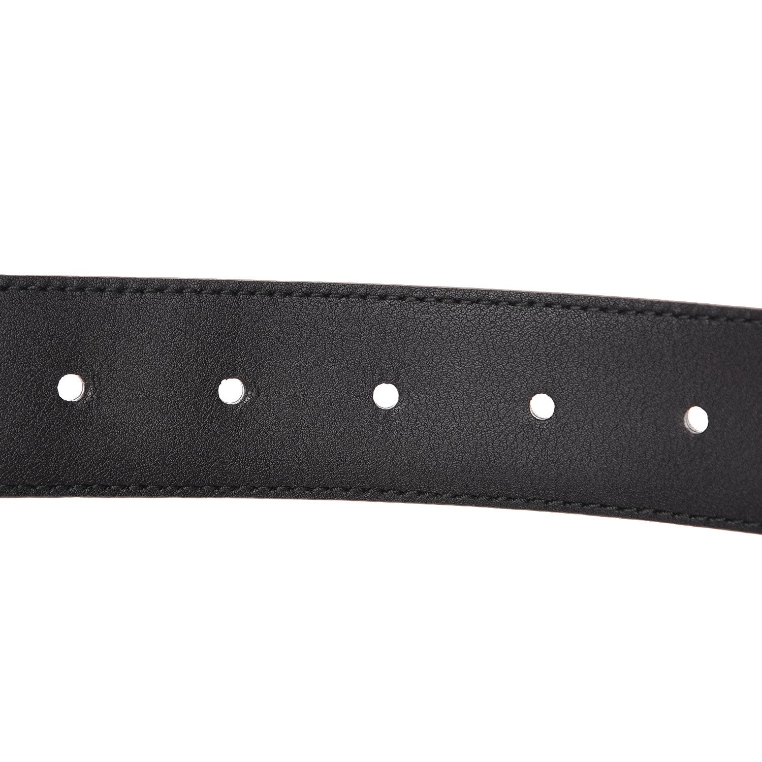 Gucci Textured Dollar Calfskin Bees And Stars Print Mens 35mm Belt 95 38 Black Gold 6 of 7