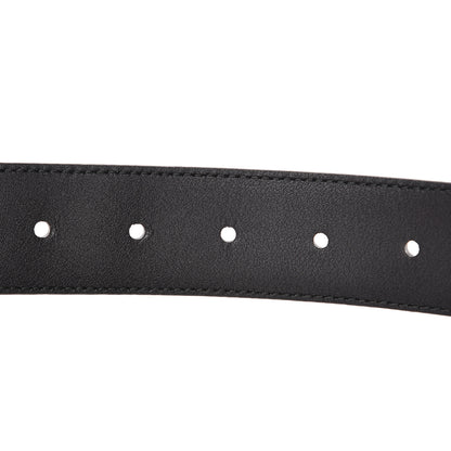 Gucci Textured Dollar Calfskin Bees And Stars Print Mens 35mm Belt 95 38 Black Gold 6 of 7