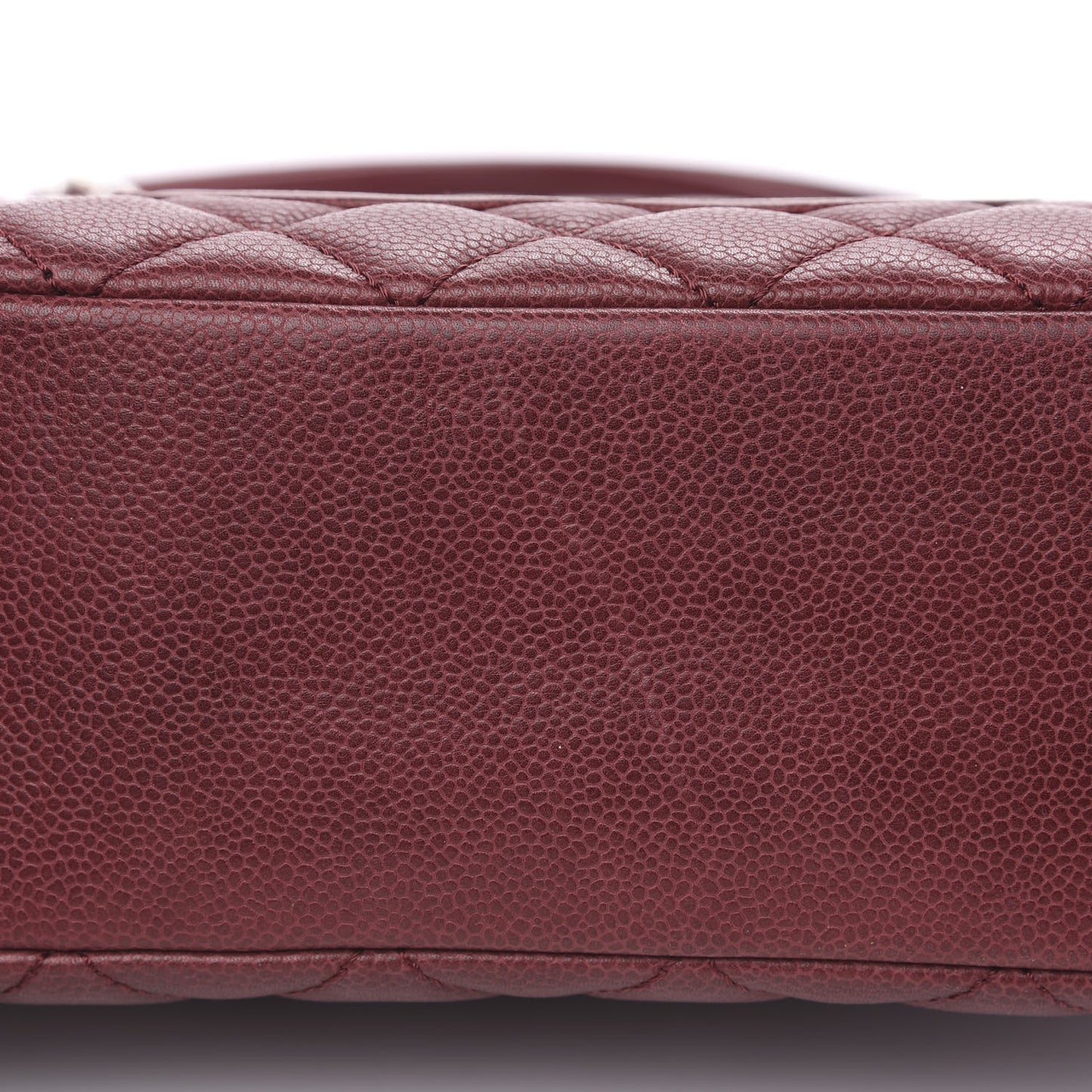 Caviar Quilted Petit Shopping Tote PST Burgundy