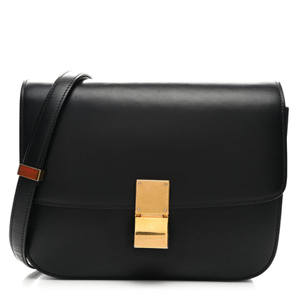 Celine Box Calfskin Medium Classic Box Flap Bag Black 1 of 11