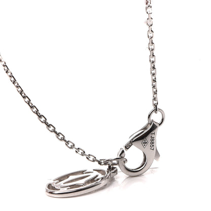 Cartier 18K White Gold Diamonds Bubble Heart Necklace 6 of 6