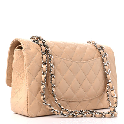 Chanel Caviar Quilted Medium Double Flap Beige 3 of 9