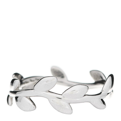 Tiffany Sterling Silver Paloma Picasso Narrow Olive Leaf Band Ring 52 6 1 of 5