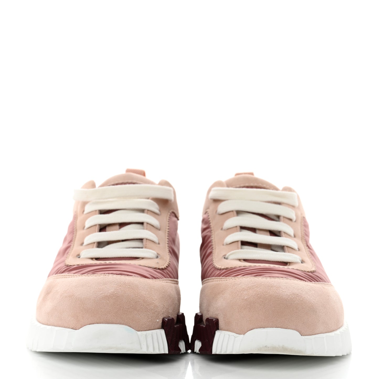 Parachute Fabric Suede Goatskin Bouncing Sneakers 37.5 Rose Rose Opaline