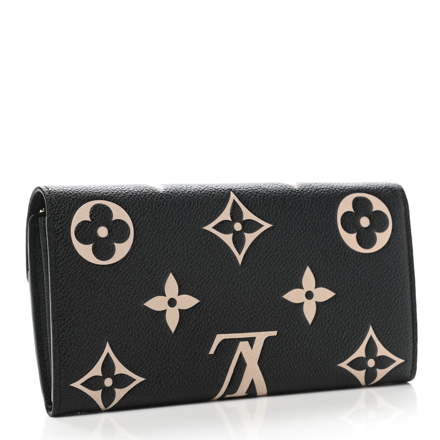 Monogram Empreinte Giant Sarah Wallet Black Beige
