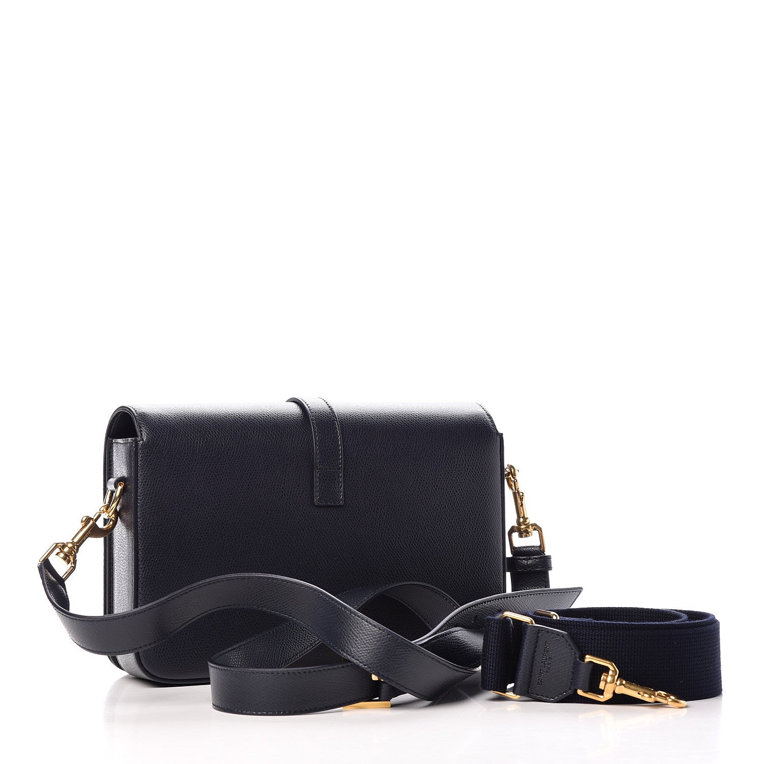 Saint Laurent Textured Calfskin Medium Classic Monogram Universite Bag Deep Marine 3 of 8