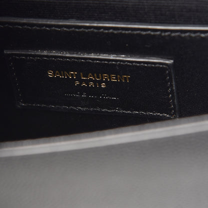 Saint Laurent Grain De Poudre Small Monogram Kate Satchel Black 6 of 9