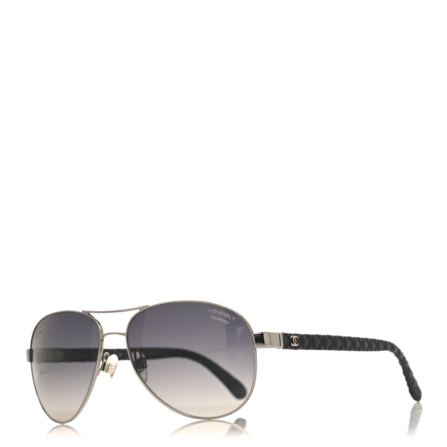 Chanel Aviator Polarized Sunglasses 4204-Q Black 1 of 8