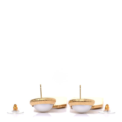 Chanel Pearl CC Tags Drop Earrings Gold 3 of 4
