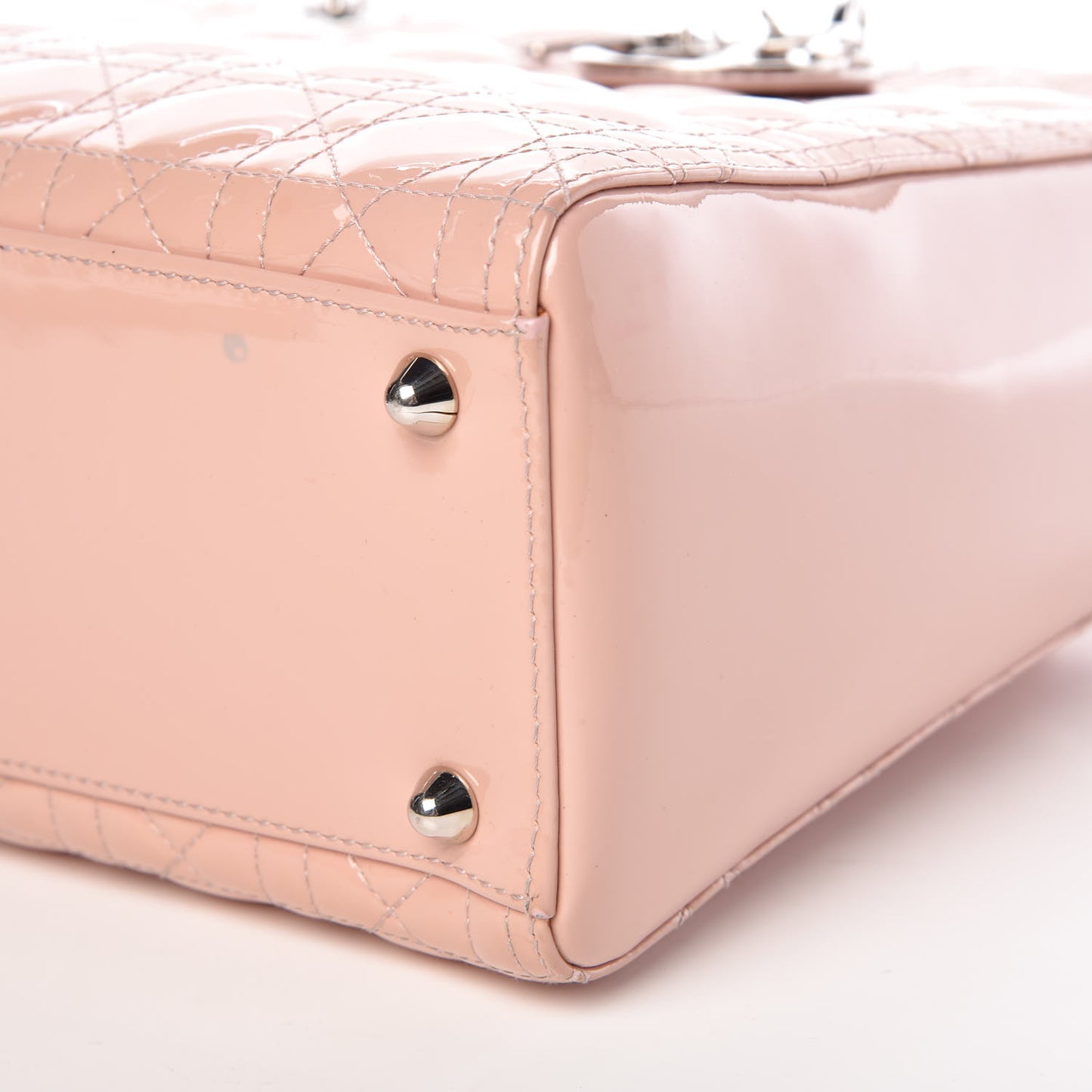 Patent Cannage Large Lady Dior Light Pink