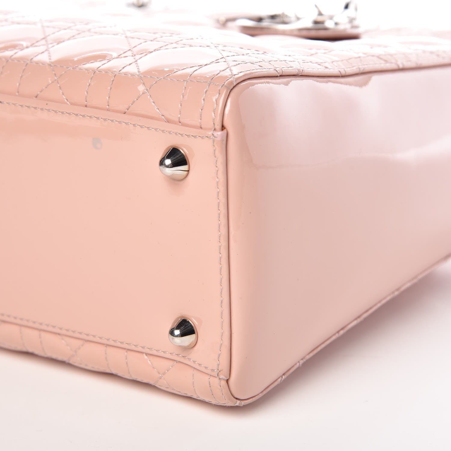 Christian Dior Patent Cannage Large Lady Dior Light Pink 14 of 19