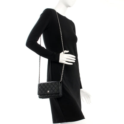Chanel Caviar Quilted Wallet On Chain WOC Black 2 of 9