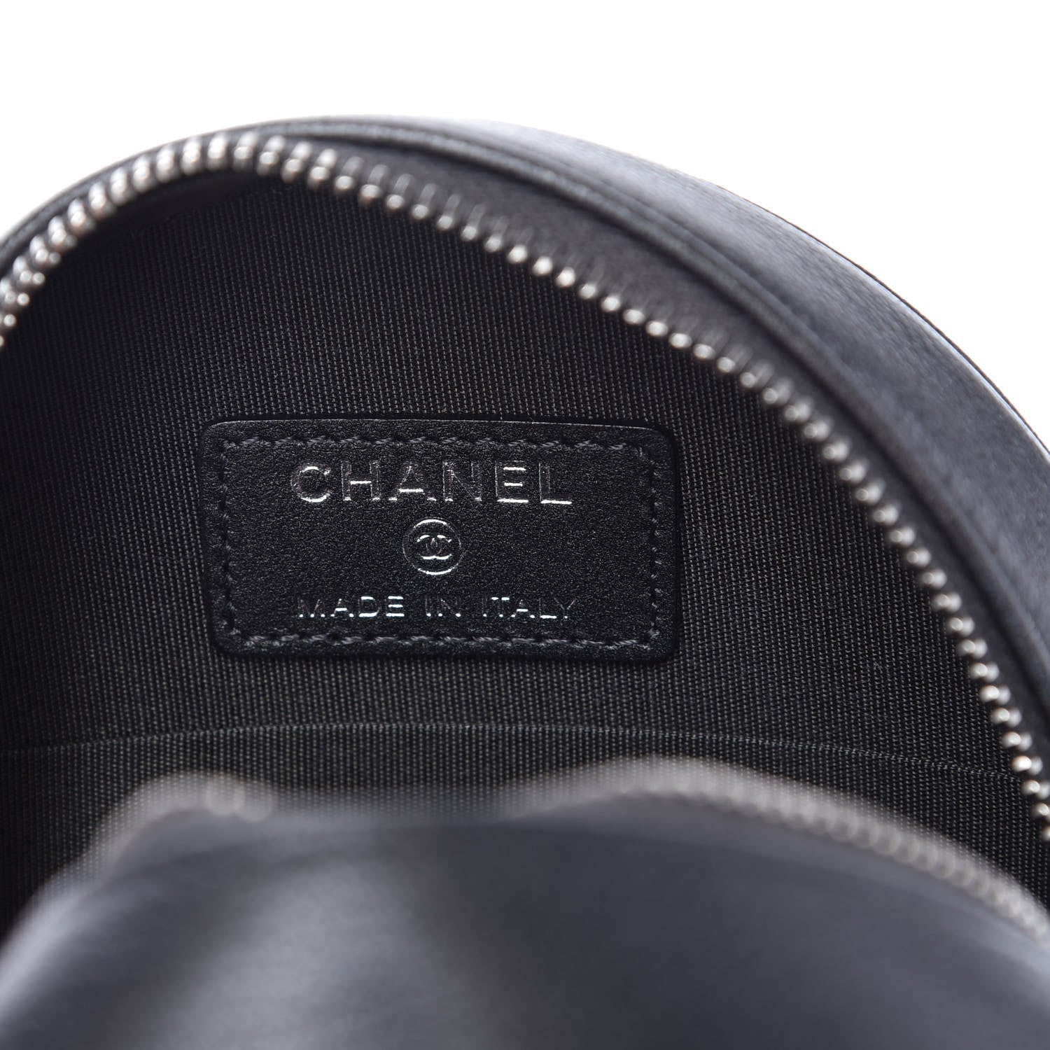 Chanel Goatskin Camellia Quilted Round Clutch With Chain Grey 8 of 10