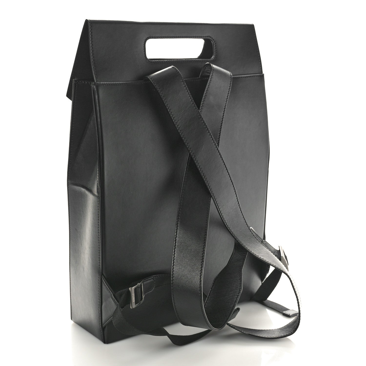 Fendi Vitello Grace Light Logo Fendi Pack Backpack Black 3 of 11