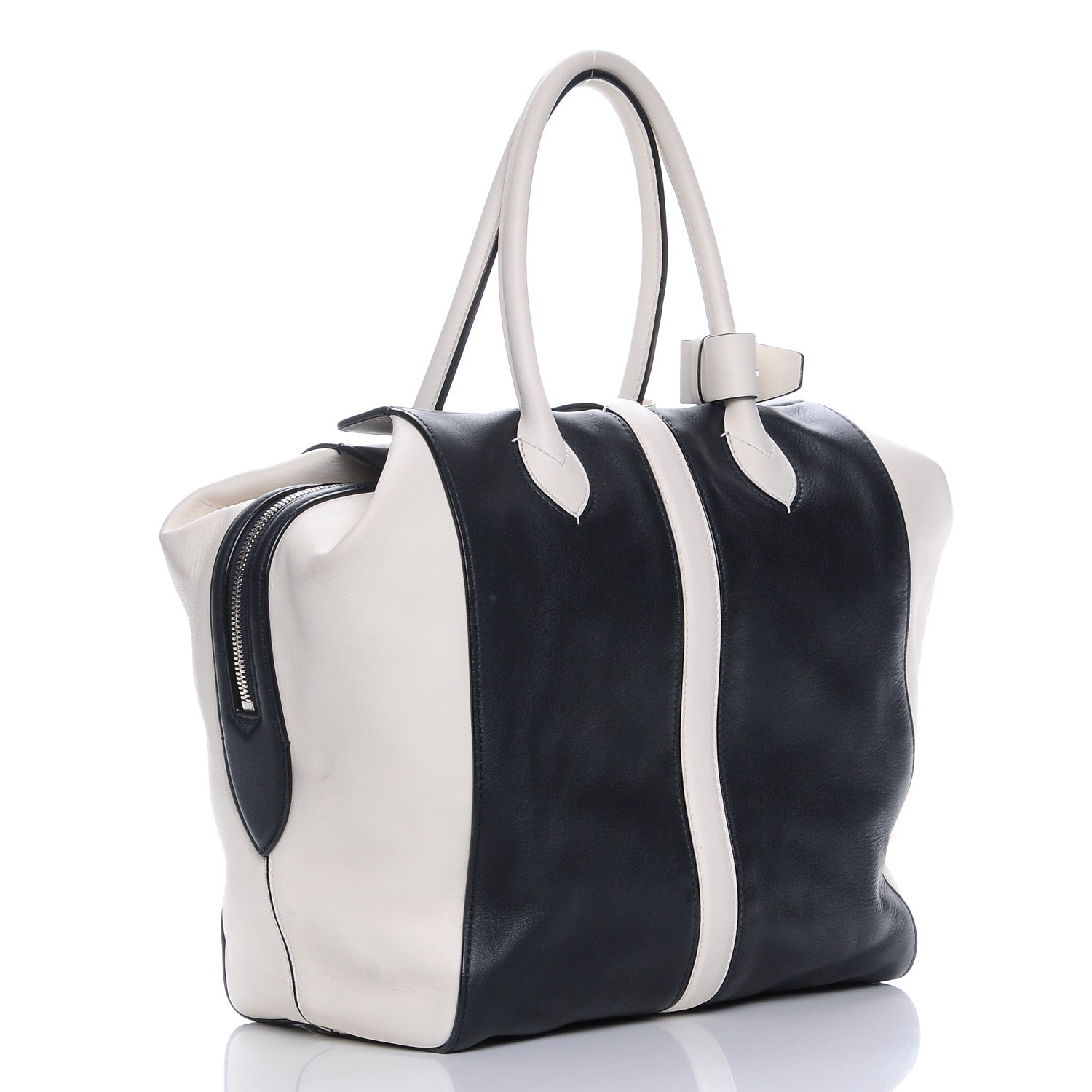 Louis Vuitton Calfskin Suship North South Speedy Navy White 4 of 9