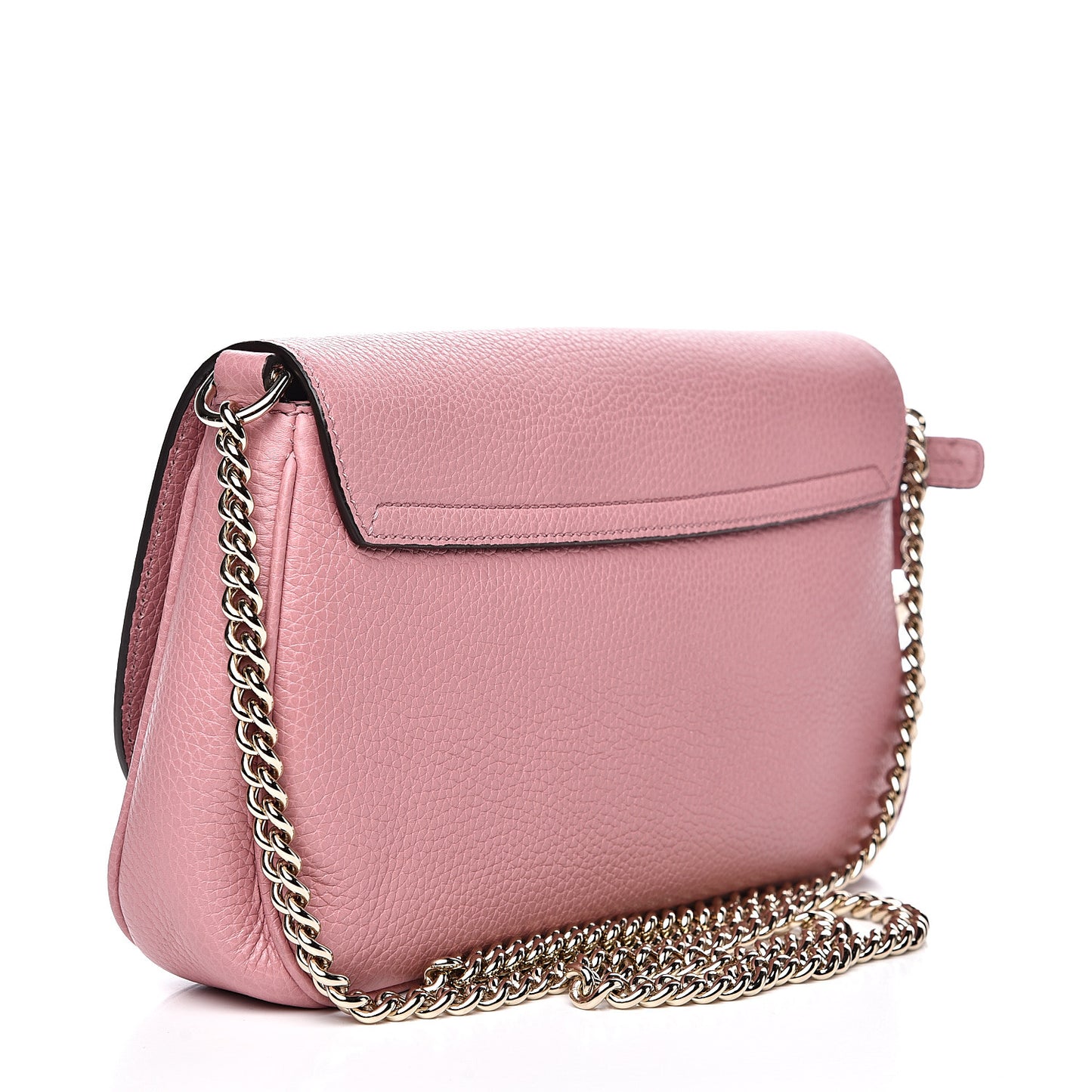 Pebbled Calfskin Medium Soho Flap Crossbody Pink