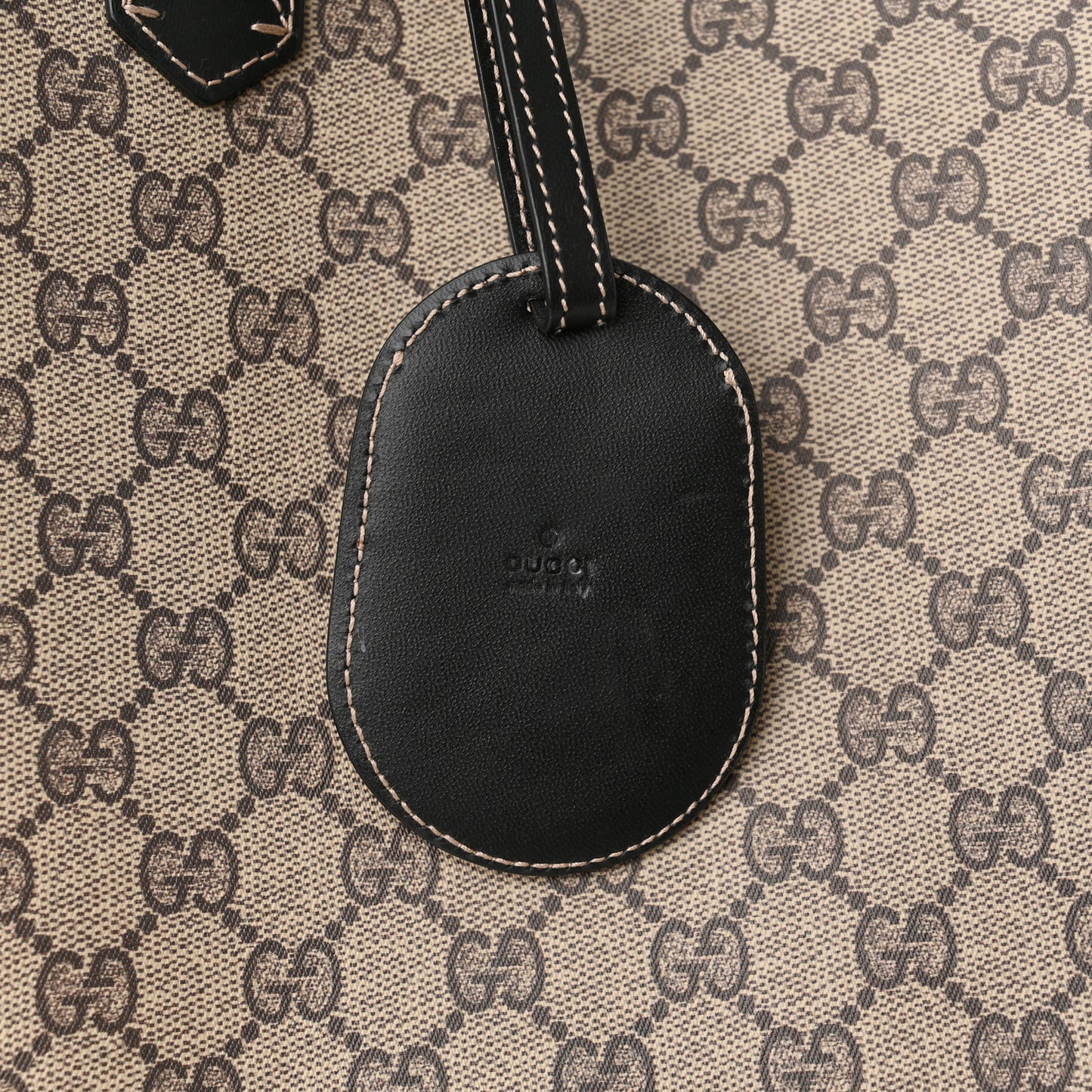 Calfskin GG Supreme Monogram Large Reversible Tote Black