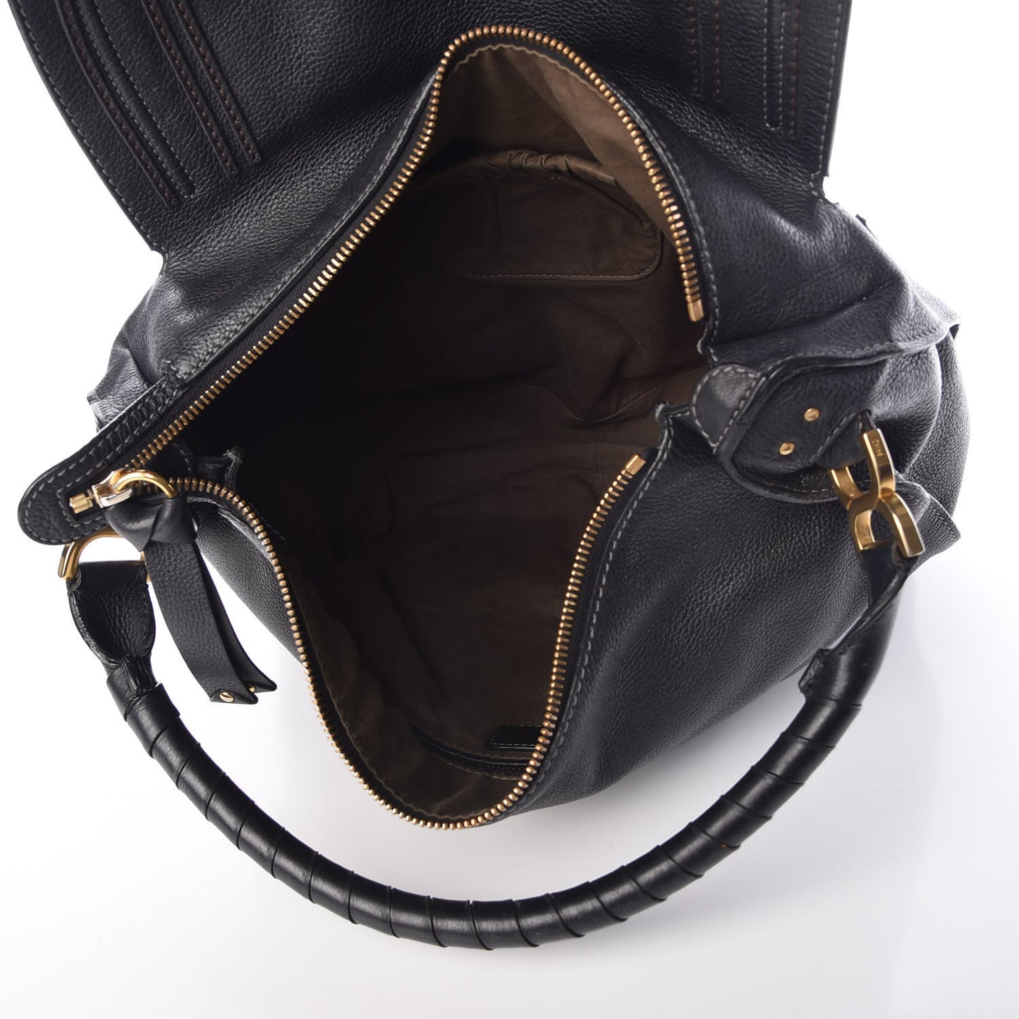 Calfskin Large Marcie Hobo Black