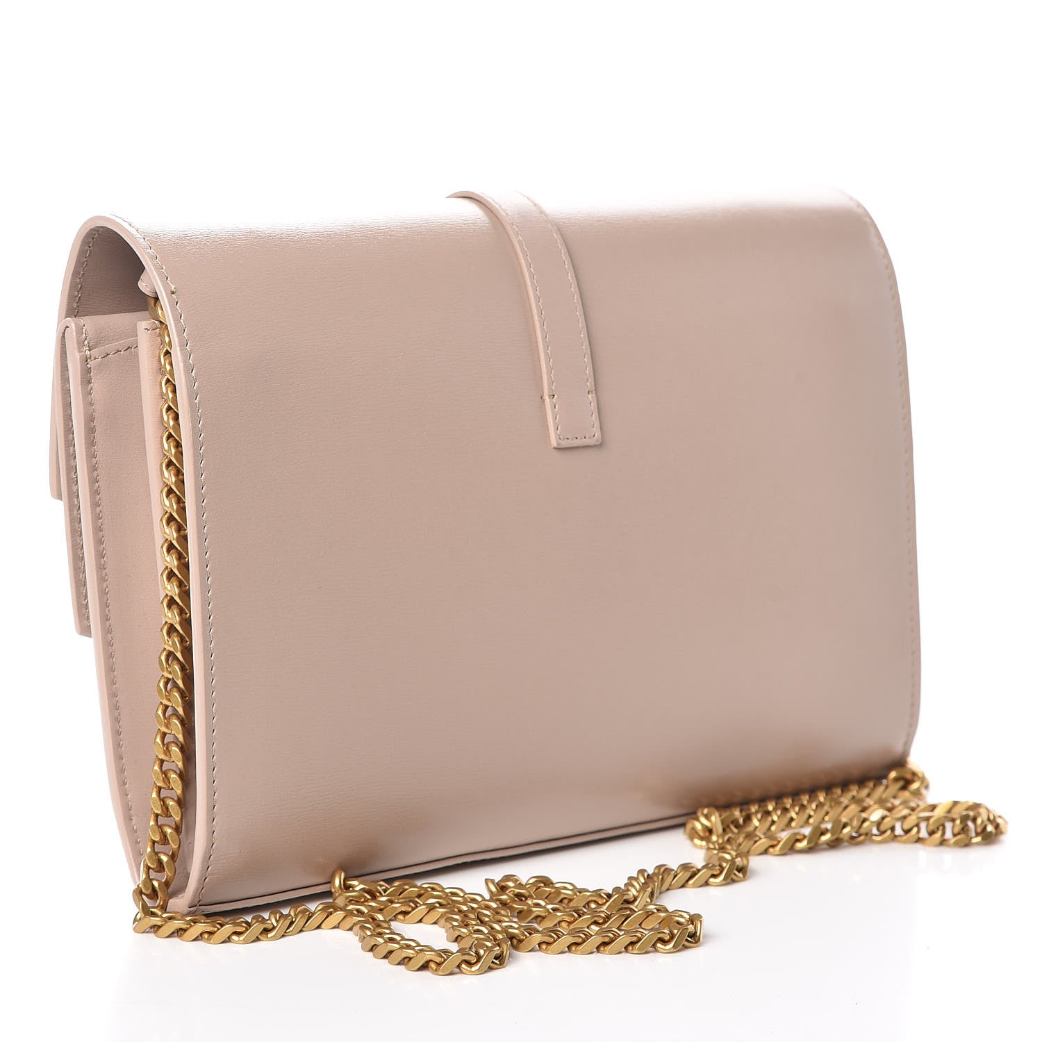 Saint Laurent Smooth Calfskin Monogram Sulpice Chain Wallet Nude 3 of 7