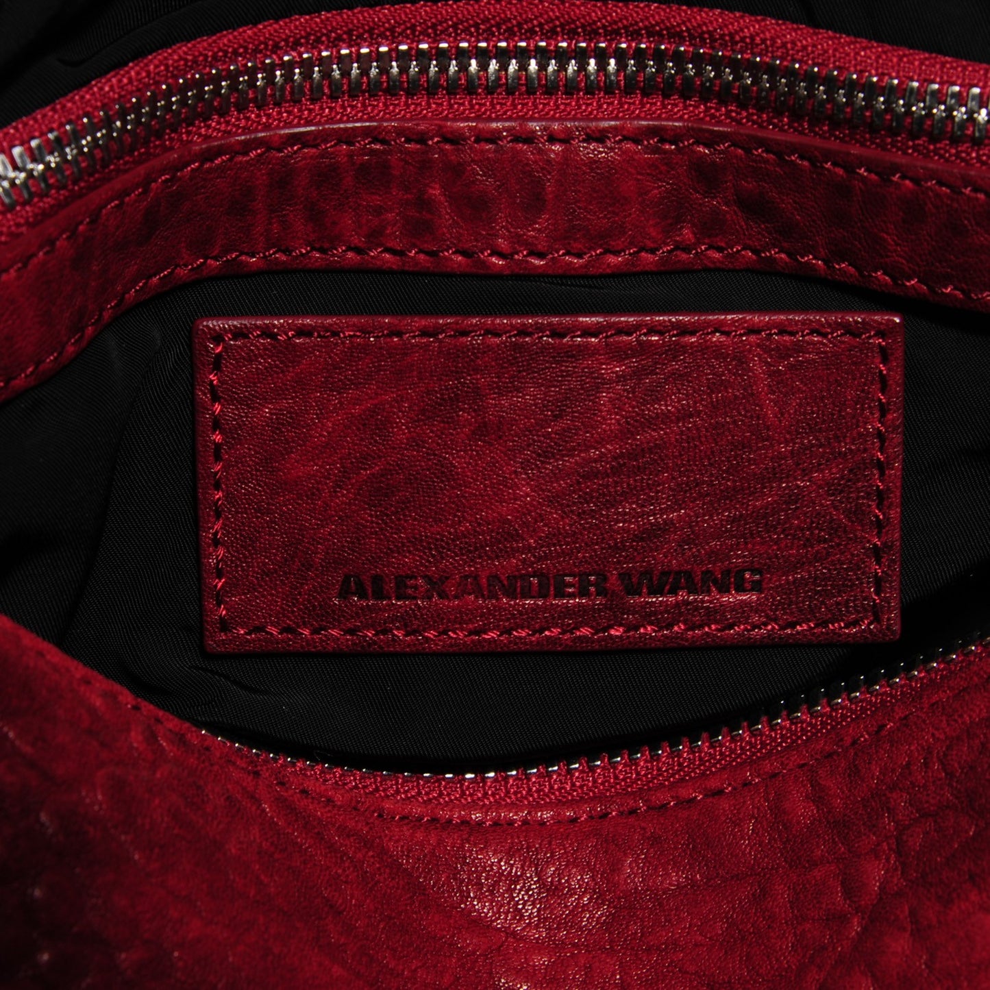 Pebbled Lambskin Rocco Spice Silver Hardware