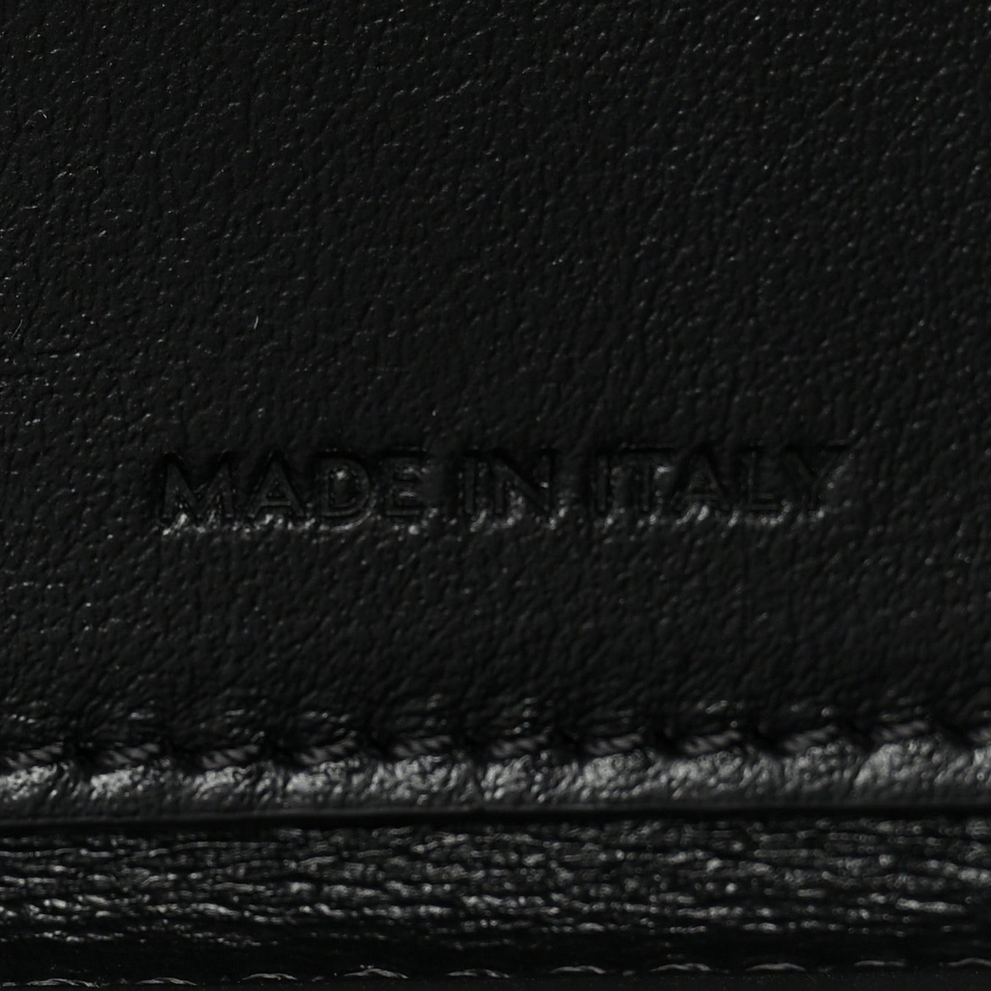 Satinated Calfskin 16 Small Tri-Fold Wallet Black