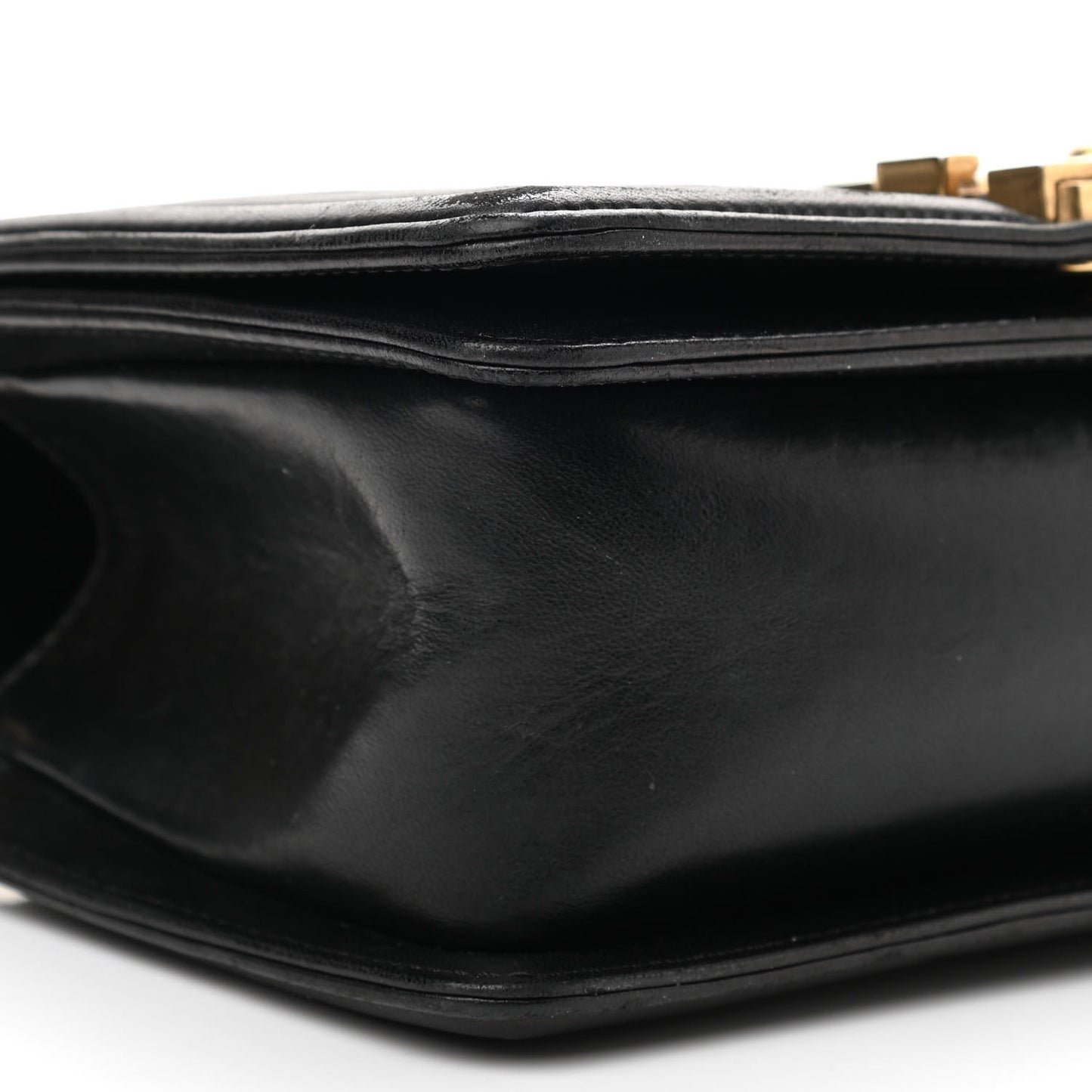 Lambskin Quilted Small Boy Flap Black