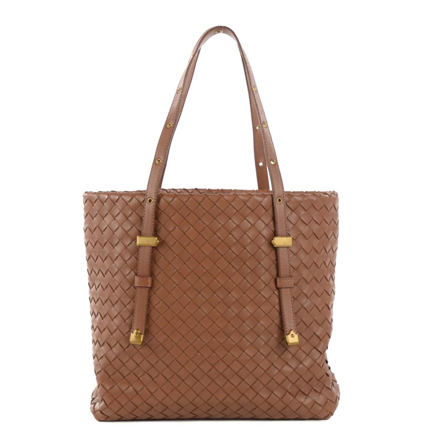 Nappa Intrecciato Mini Shopper Tote Noce