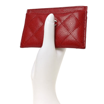 Chanel Caviar Quilted Card Holder Red 2 of 11