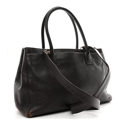 Chanel Calfskin Cerf Executive Shopper Tote Brown 4 of 13
