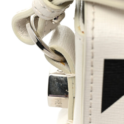 Off-White Calfskin Diag Flap Bag White Black 13 of 18