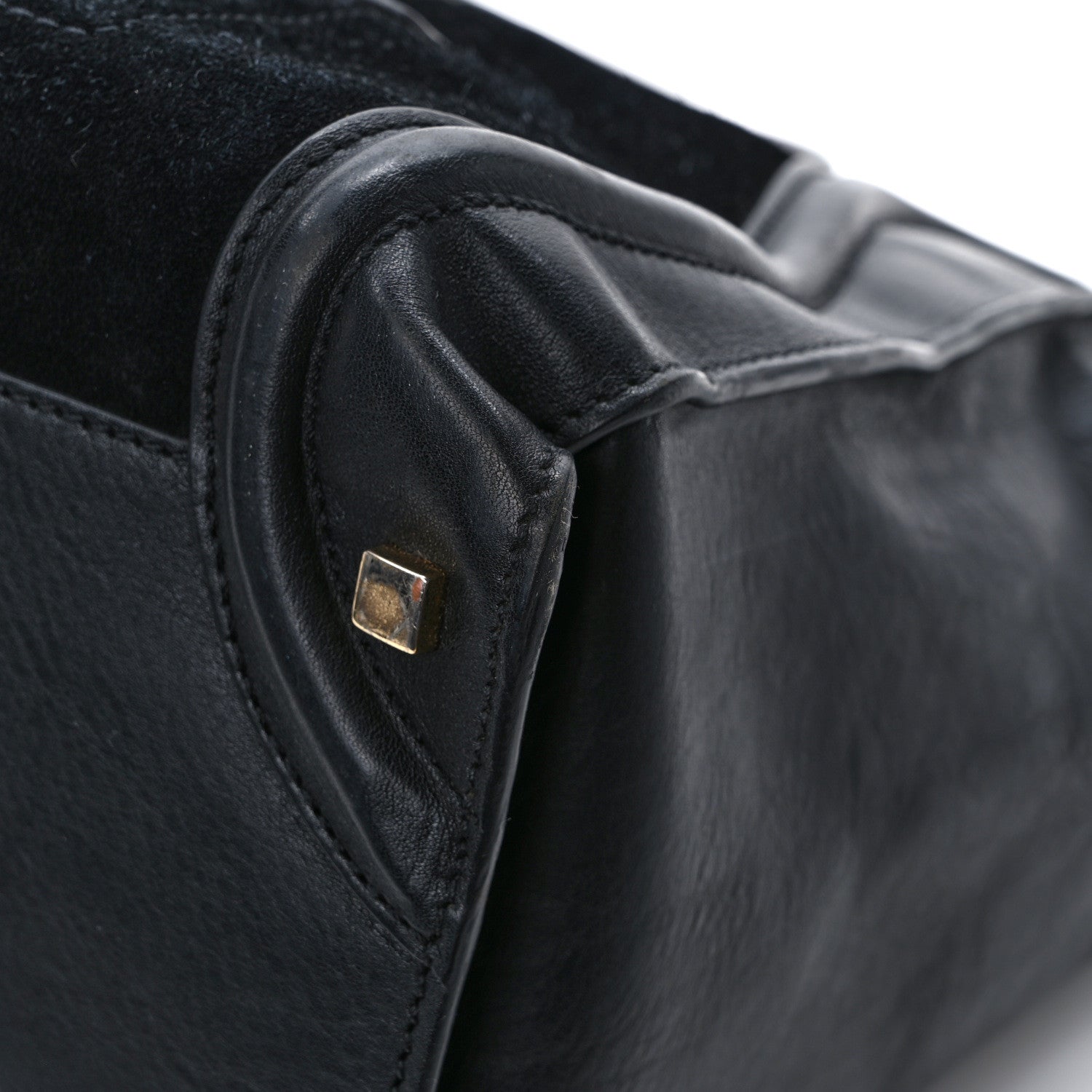Celine Smooth Calfskin Suede Mini Luggage Black 10 of 10