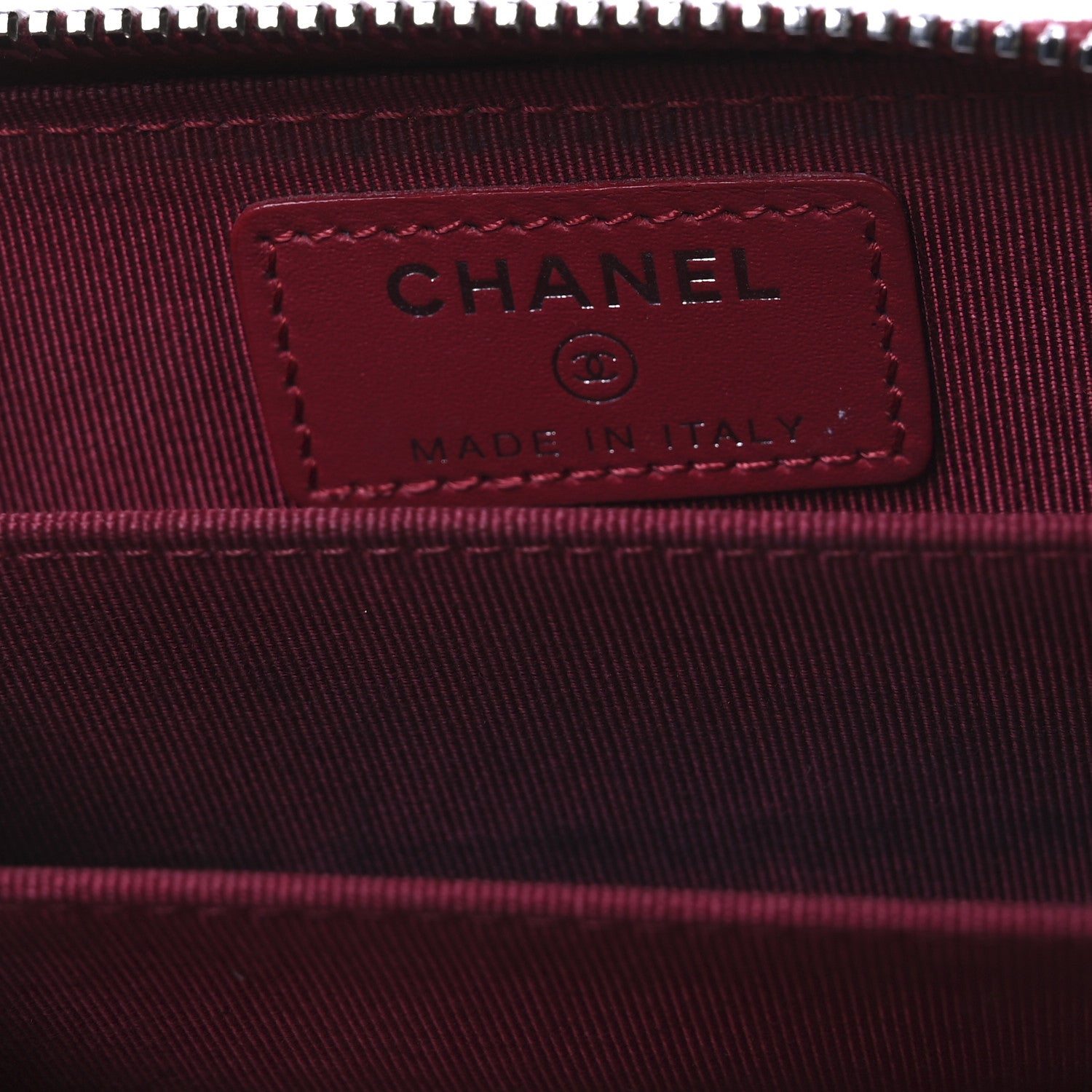 Chanel Caviar Quilted Zip Coin Purse Red 6 of 10