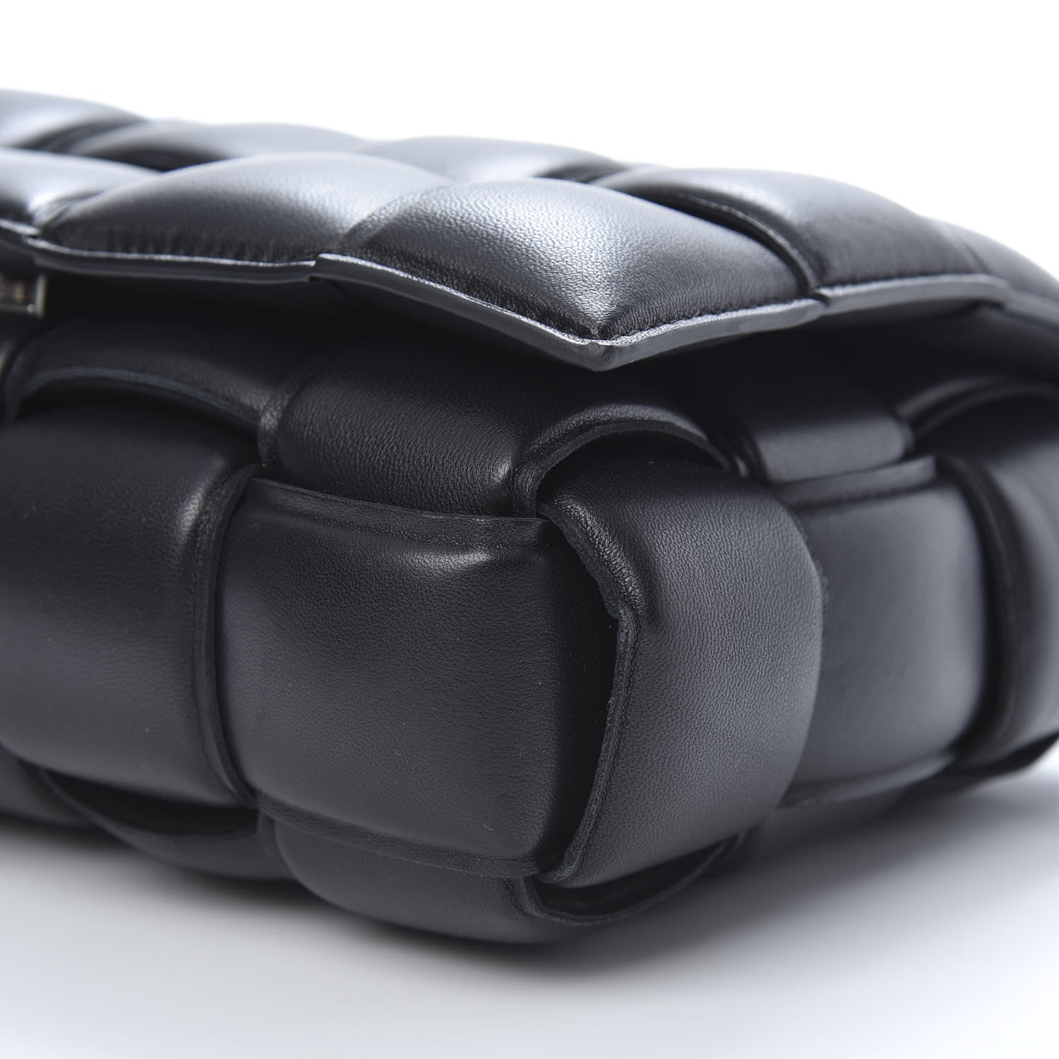 Bottega Veneta Nappa Maxi Intreccio Padded Cassette Crossbody Bag Black 9 of 9