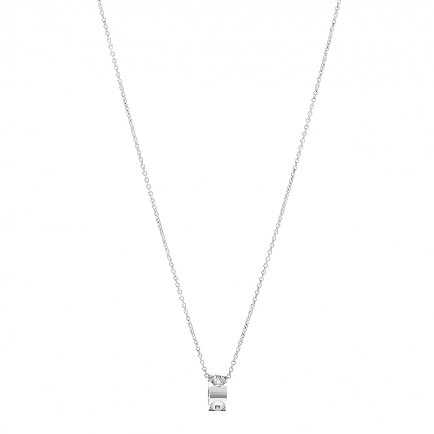 18K White Gold Empreinte Pendant Necklace