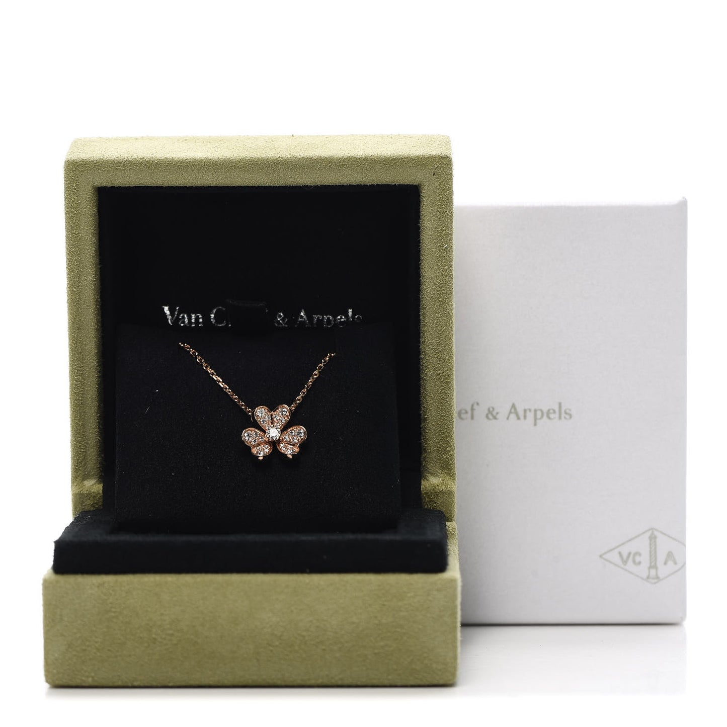 18K Rose Gold Diamond Mini Frivole Pendant Necklace