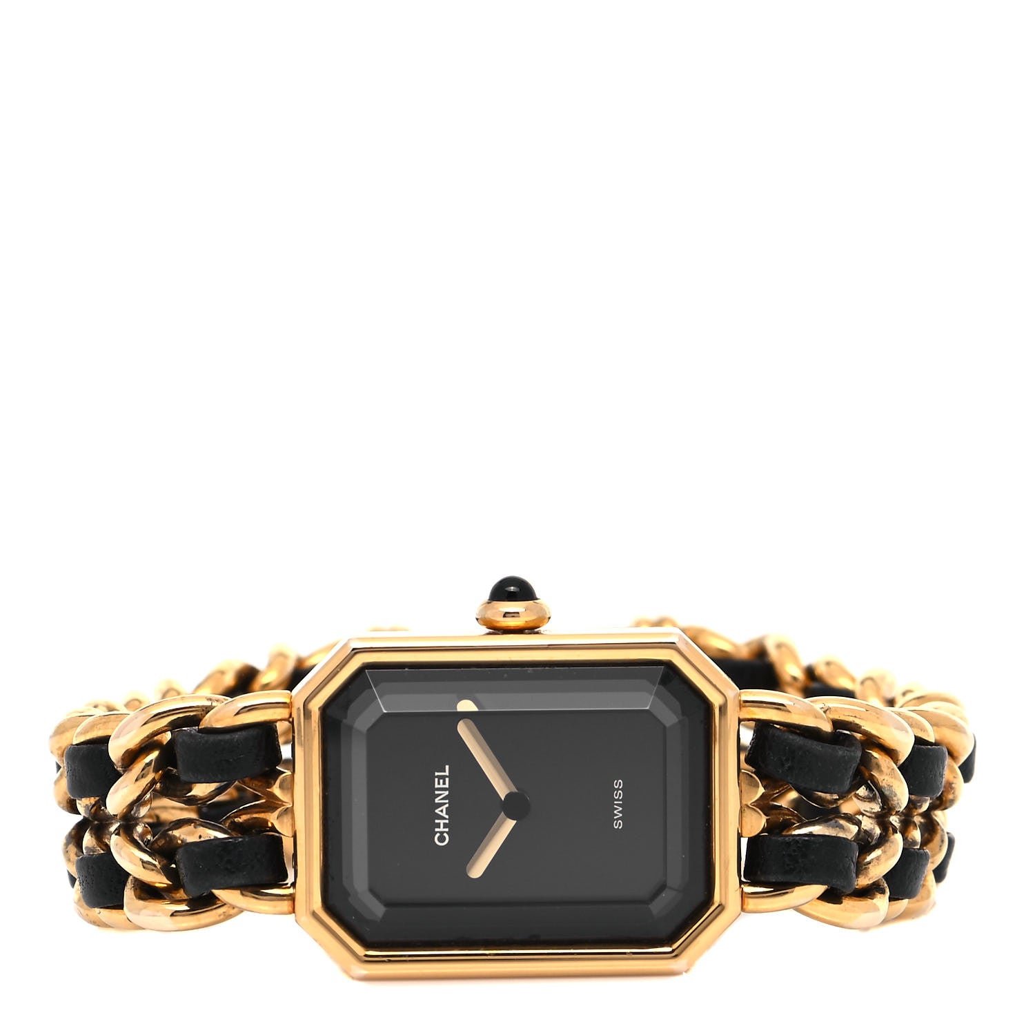 Chanel Stainless Steel Lambskin 20mm Chain Premiere Quartz Watch Gold M 2 of 4