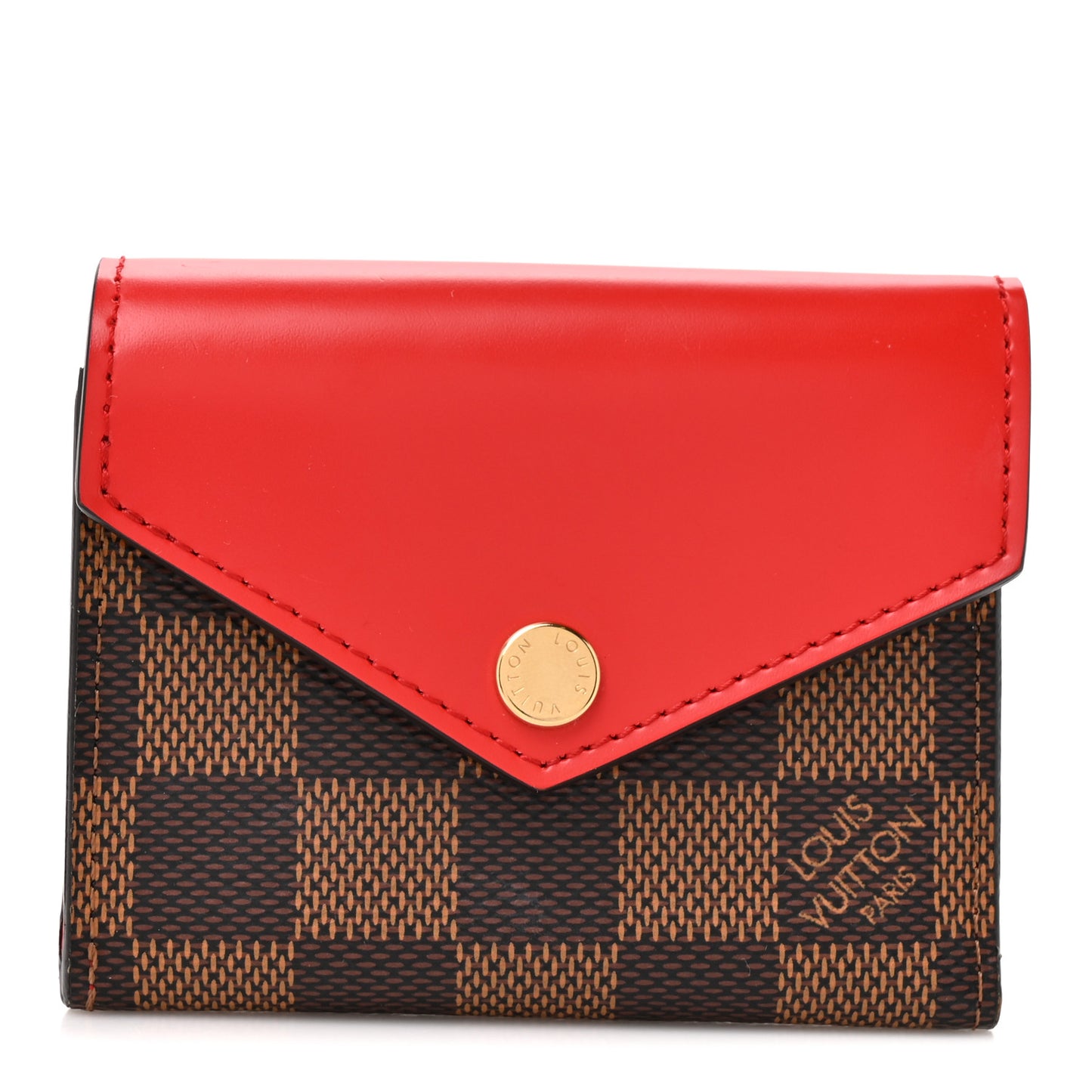 Damier Ebene Zoe Wallet Coquelicot