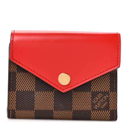 Louis Vuitton Damier Ebene Zoe Wallet Coquelicot 1 of 8
